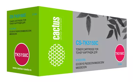 Картридж лазерный Cactus CS-TK5150C голубой (10000стр.) для Kyocera Ecosys M6035cidn/P6035cdn