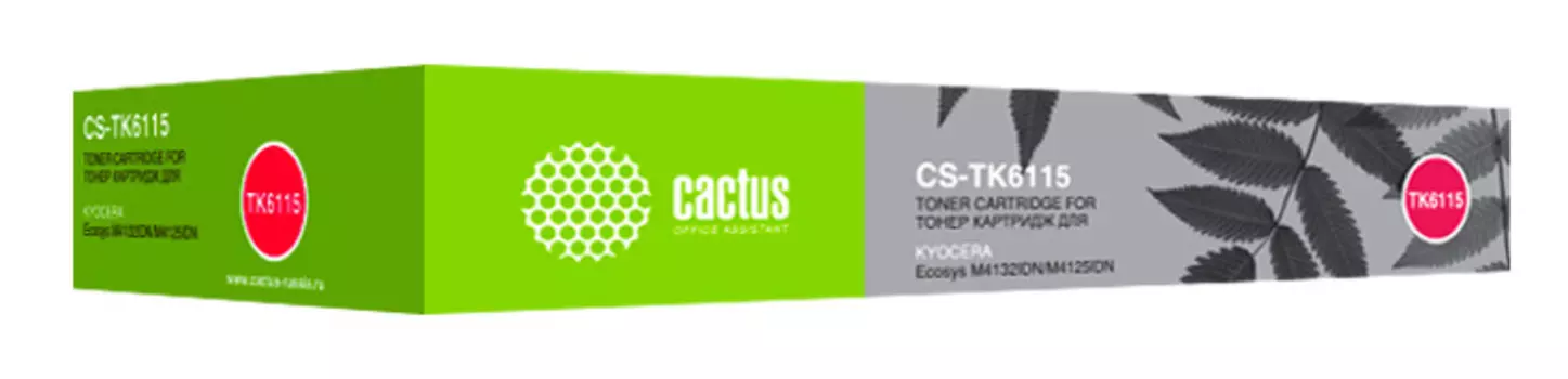 Картридж лазерный Cactus CS-TK6115 черный (15000стр.) для Kyocera Ecosys M4125idn/M4132idn