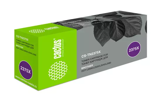 Картридж лазерный Cactus CS-TN2375X черный (5200стр.) для Brother DCP L2500/L2520/L2540/L2560