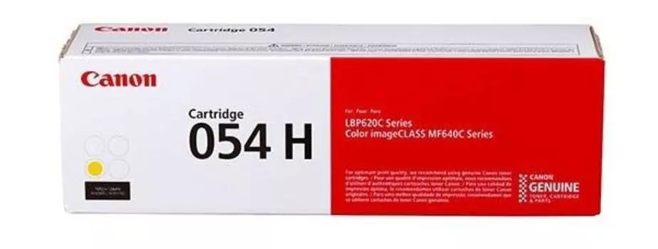 Картридж лазерный Canon 054 H Y 3025C002 желтый (2300стр.) для Canon MF645Cx/MF643Cdw/MF641Cw/LBP623Cdw/621Cw