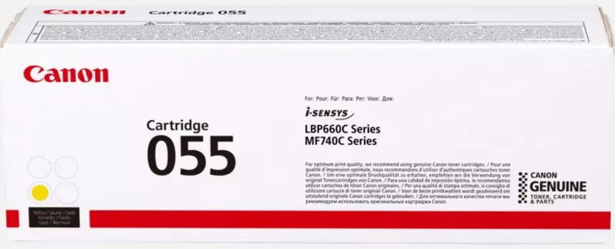 Картридж лазерный Canon 055 Y 3013C002 желтый (2100стр.) для Canon MF746Cx/MF744Cdw/MF742Cdw/LBP664Cx/663Cdw