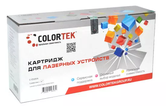 Картридж лазерный Colortek HP CE505A Black