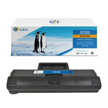 Картридж лазерный G&amp;G NT-W1106A черный (1000стр.) для HP Laser 107a/107r/107w/135a MFP/135r MFP/135w MFP/137fnw MFP