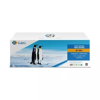 Картридж лазерный G&amp;G NT-C051 черный (1700стр.) для Canon LBP 162dw/MF 264dw/267dw/269dw