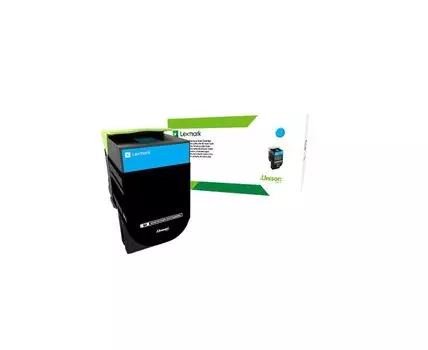 Картридж лазерный Lexmark 70C80CE голубой