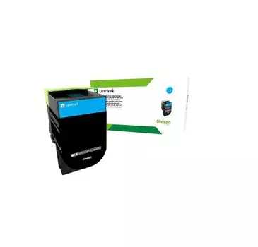Картридж лазерный Lexmark 80C8XCE голубой