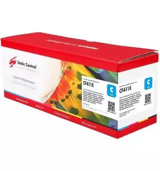 Картридж лазерный Static Control 002-01-SF411X CF411X голубой (5000стр.) для HP CLJ Pro M452dn/ M452dw/M477fdn/M477fdw