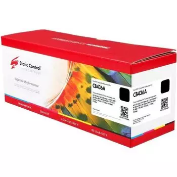 Картридж лазерный Static Control 002-01-TB436A CB436A черный (2000стр.) для HP LJ P1505/M1120/M1522