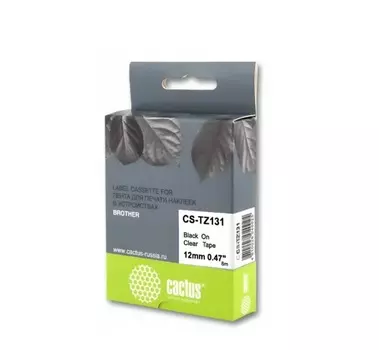 Картридж ленточный Cactus CS-TZ131 черный для Brother 1010/1280/1830VP/7600VP