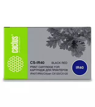 Картридж матричный Cactus CS-IR40 черный/красный для Citizen IR40T/IR50 CX123/CX120