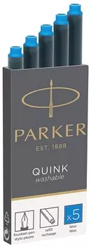 Картридж Parker Quink Ink Z11 (1950383) синие чернила смывающиеся для ручек перьевых (5шт)