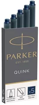 Картридж Parker Quink Ink Z11 (1950385) черный/синие чернила для ручек перьевых (5шт)