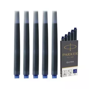 Картридж Parker Quink Z11 (1950384) синие чернила для ручек перьевых (5шт)