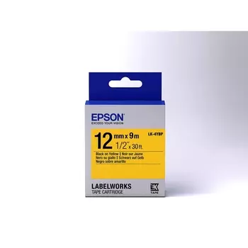Картридж с лентой Epson C53S654008 Tape LK4YBP черно-желтая 9мм