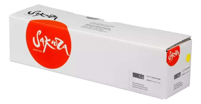 Картридж SAKURA 106R02611 для Xerox Phaser 7100, желтый, 9 000 к. (в комплекте 2 шт., на 4 500 к. каждый)