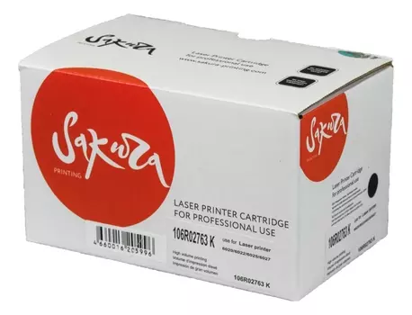 Картридж SAKURA 106R02763 для Xerox WorkCentre 6027, WorkCentre 6025, Phaser 6022, Phaser 6020, черный, 2000 к.