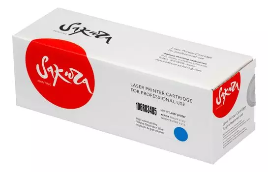 Картридж SAKURA 106R03485 для Xerox, голубой, 2400 к. Phaser6510N/6510DN/6510DNI/WC6515N/6515DN/6515DNI