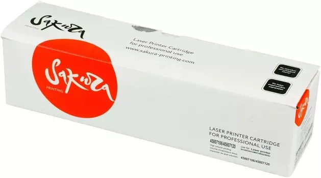 Картридж SAKURA 45807106/45807120 для OKI B412dn/B432dn/B512dn/MB472dnw/MB492dn/MB562dnw, черный, 7 000 к.