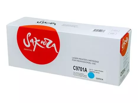 Картридж SAKURA C9701A для HP, синий, 4000 к. LJ 1500/LJ 2500series