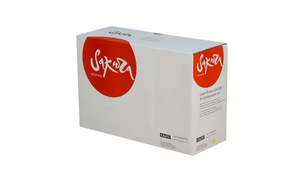 Картридж SAKURA CE252A для HP, желтый, 7000 к. LJ CM3530MFP/LJ CM3530fsMFP/LJ CP3525/LJ CP3525n/LJ CP3525dn/LJ CP3525x