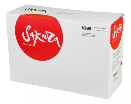 Картридж SAKURA CE260X для HP, черный, 17000 к. LJ CP4520/LJ CP3525n/LJ CP4020/LJ CP4025