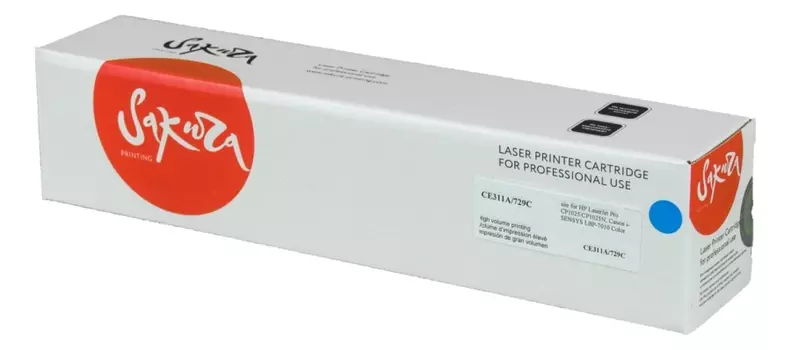 Картридж SAKURA CE311A/729C для HP LaserJet Pro CP1025/CP1025NW, Canon i-SENSYS LBP-7010 Color синий, 1000 к.