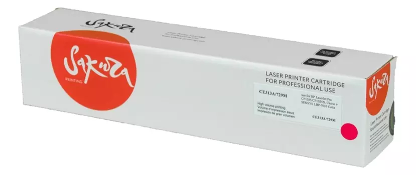 Картридж SAKURA CE313A/729M для HP LaserJet Pro CP1025/CP1025NW, Canon i-SENSYS LBP-7010 Color пурпурный, 1000 к.