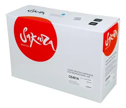 Картридж SAKURA CE401A для HP Enterprise 500 Color M551n/525f/525dn/570/575f, синий, 6000 к.