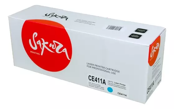 Картридж SAKURA CE411A для HP Laserjet Pro 400 Color M451DN/M451DW/451NW/MFP M475DW/M475DN, Laserjet 300 color MFP M375NW, синий, 2600 к.