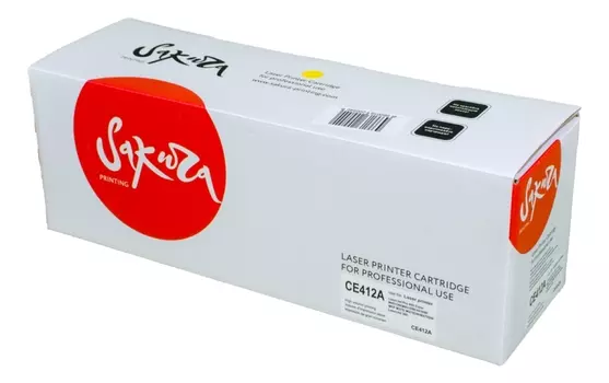 Картридж SAKURA CE412A для HP Laserjet Pro 400 Color M451DN/M451DW/451NW/MFP M475DW/M475DN, Laserjet 300 color MFP M375NW, желтый, 2600 к.