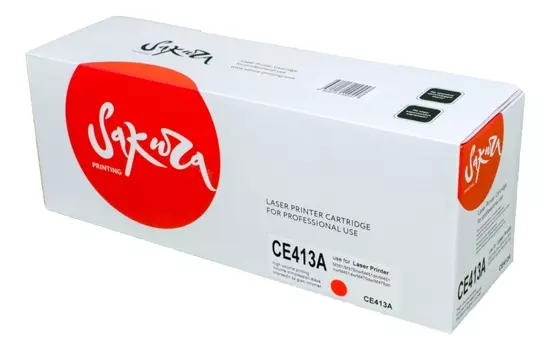 Картридж SAKURA CE413A для HP Laserjet Pro 400 Color M451DN/M451DW/451NW/MFP M475DW/M475DN, Laserjet 300 color MFP M375NW, пурпурный, 2600 к.