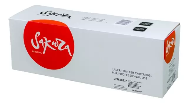 Картридж SAKURA CF283X/737, для HP laserJet ProM202dw//M225dn/dw/rdn/ M202n/ M201dw/n/M226dn/dw; Canon i-SENSYS MF217w/MF211/MF212W/MF216N/ MF226dw/MF227DW/MF229DW/MF224dw/MF222dw, черный, 2200 к.