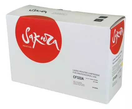 Картридж SAKURA CF322A для HP, желтый, 16500 к. LJ EntM680dn/LJ EntM680f/LJ EntM680z