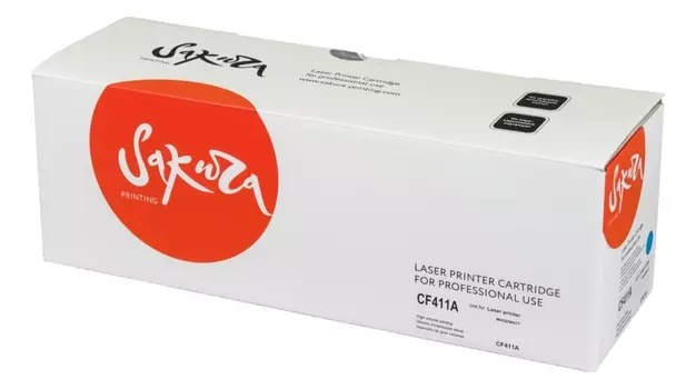 Картридж SAKURA CF411A для HP LaserJet Pro M452nw, M452dn, M477fnw, M477fdw, M477fdn, M377dw, синий, 2300 к.