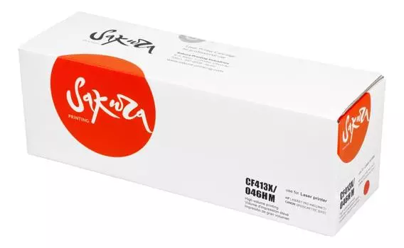 Картридж SAKURA CF413X/046HM для HP и Canon, пурпурный, 5000 к.