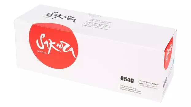 Картридж SAKURA CRG054C для Canon i-SENSYS LBP 621Cw/ 623Cdw, MF 641Cw/ 643Cdw/ 645Cx, голубой, 1200 к.