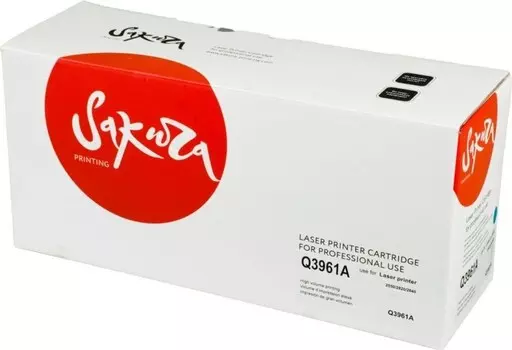 Картридж SAKURA Q3961A для HP LJ 2550/2550L/2550LN/2550N/2820/2840/3000/3000DN/3000DTN/3000N, синий 4000 к.