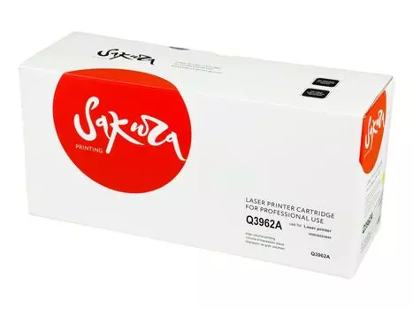 Картридж SAKURA Q3962A для HP, желтый, 4000 к. LJ 3000N/LJ 2550N/LJ 2820/LJ 2840/LJ 3000/LJ 3000DN/LJ 3000DTN/LJ 2550/LJ 2550L/LJ 2550LN