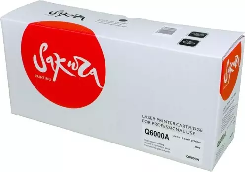 Картридж SAKURA Q6000A для LaserJet 1600/2600n/2605/2605dn/2605dtn/CM1015MFP/CM1017MF, черный, 2500 к.