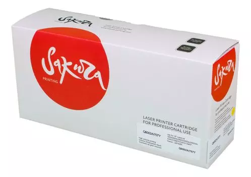 Картридж SAKURA Q6002A/707Y для HP, Canon, желтый, 2000 к. LJ 1600/LJ 2600n/LJ 2605/LJ 2605dn/LJ 2605dtn/CM1015MFP/CM1017MFP