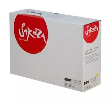 Картридж SAKURA Q6472A для HPColor LaserJet 3600/3600n/3600dn, желтый, 4000 к.
