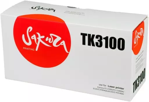 Картридж SAKURA TK3100 для Kyocera FS-2100D, FS-2100DN, ECOSYS M3040dn, ECOSYS M3540dn, черный, 12500 к.