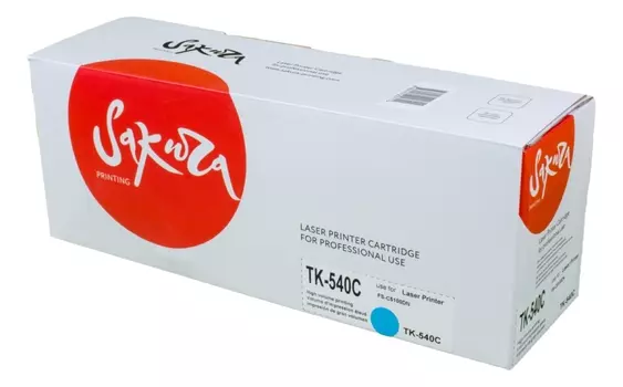 Картридж SAKURA TK540C для Kyocera Mita FS-C5100DN, синий, 4000 к.