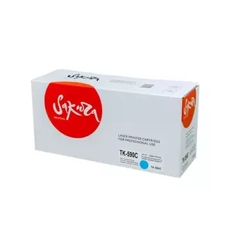 Картридж SAKURA TK590C для Kyocera Mita FS-C2026/C2126MFP, синий, 5000 к.