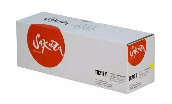 Картридж SAKURA TN217Y для Brother DCP-L3550CDW/ DCP-L3550/ HL-L3230CDW/ HL-L3230/ MFC-L3770CDW/ MFC-L3770, желтый, 2300 к.