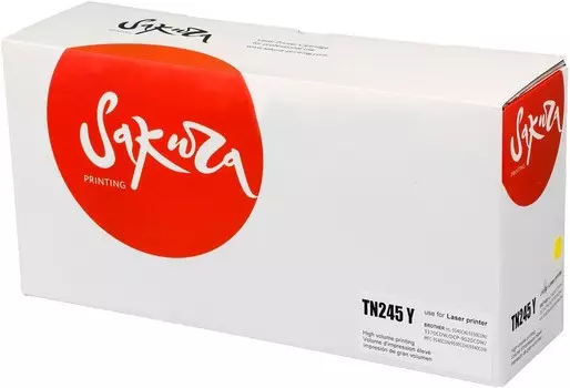 Картридж SAKURA TN245Y для Brother HL-3140/3150/3170, DCP-9020, MFC-9140/9330/9340, желтый, 2 200к.