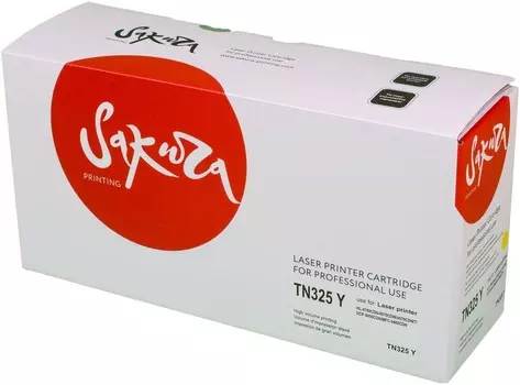 Картридж SAKURA TN325Y для Brother HL-4140CN, HL-4150CDN, HL-4570CDW, HL-4570CDWT, DCP-9055CDN, DCP-9270CDN, MFC-9460CDN, MFC-9465CDN, MFC-9970CDW, желтый, 3500 к.