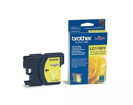 Картридж струйный Brother LC1100Y желтый (325стр.) для Brother DCP-385C/6690CW/MFC-990CW