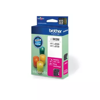Картридж струйный Brother LC663M пурпурный (600стр.) для Brother MFC-J2320/J2720