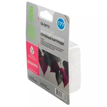 Картридж струйный Cactus CS-C8772 №177 пурпурный для HP PS 3213/3313/8253/C5183/C6183/C6283/C7183/C7283/C8183/D7163/D7263/D7363/D7463 (11.4мл)
